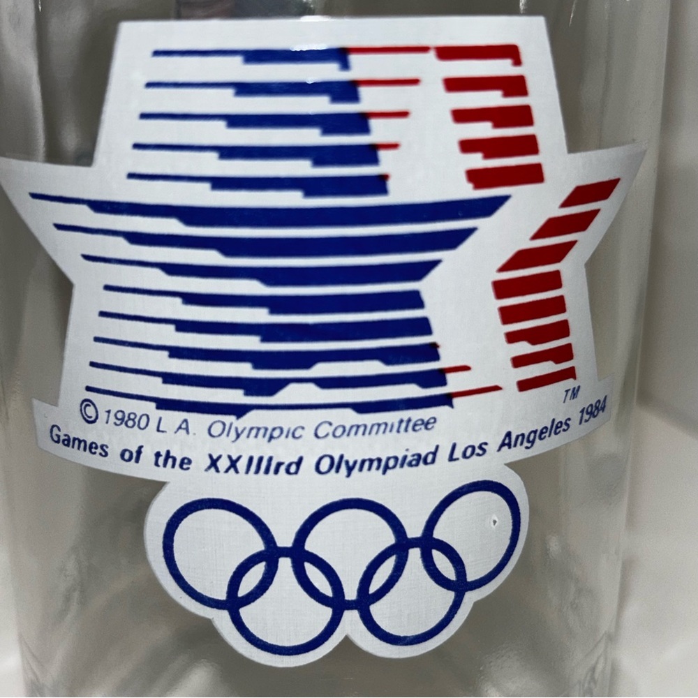 M&Ms 1984 LA Olympics glass candy jar with sealing lid - Picture 3 of 8